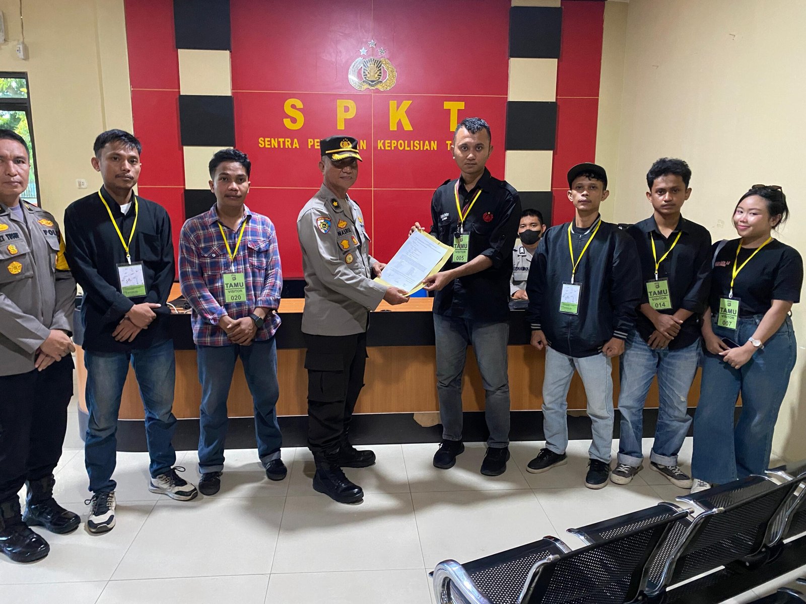 Serah terima laporan APL terhadap Haji suci di SPKT Mapolda Gorontalo (Foto: tajuk1.id)